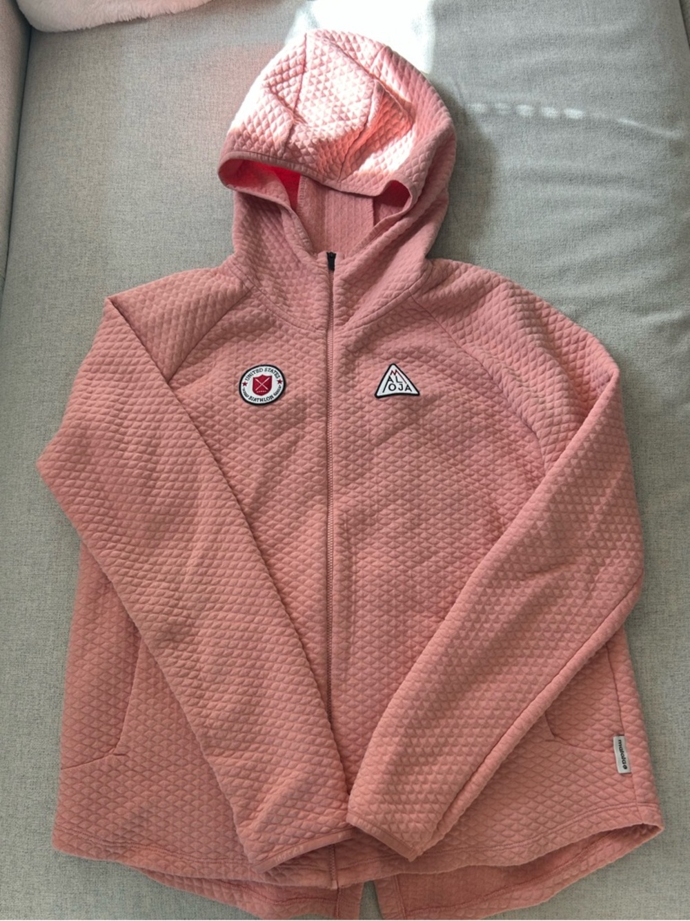 Pink Quilted Hooded Jacket